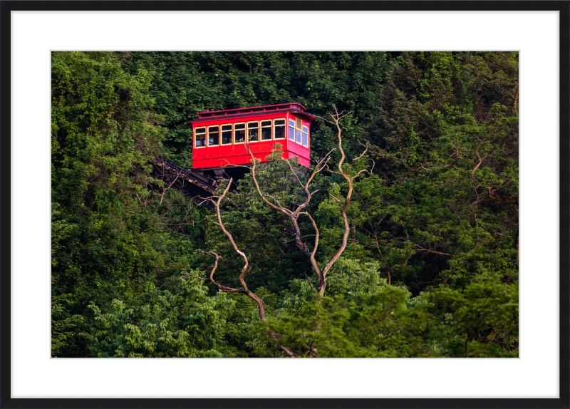 Duquesne Incline Descends Down Mt. Washington - Framed Print