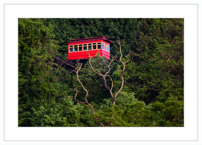 Duquesne Incline Descends Down Mt. Washington - Framed Print