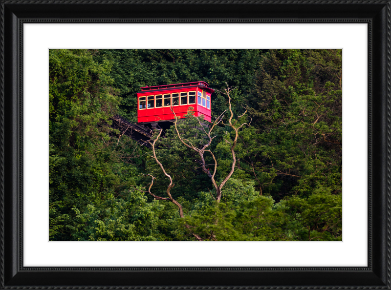 Duquesne Incline Descends Down Mt. Washington - Framed Print