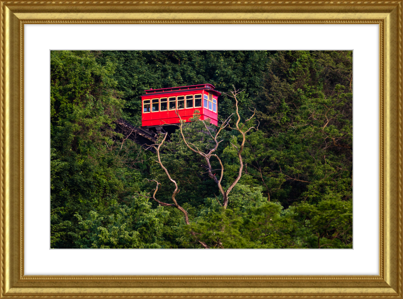 Duquesne Incline Descends Down Mt. Washington - Framed Print