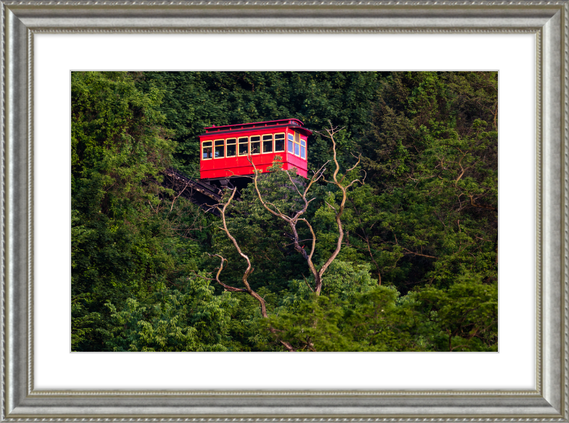 Duquesne Incline Descends Down Mt. Washington - Framed Print