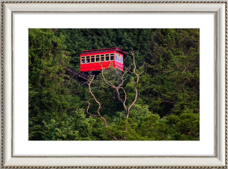 Duquesne Incline Descends Down Mt. Washington - Framed Print