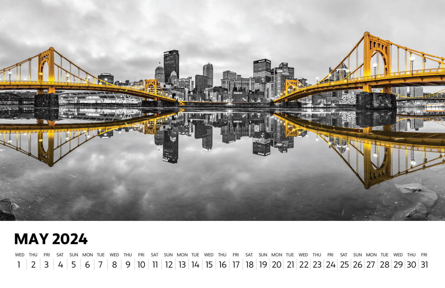 PRE-ORDER 2024 Pittsburgh Desk Calendar