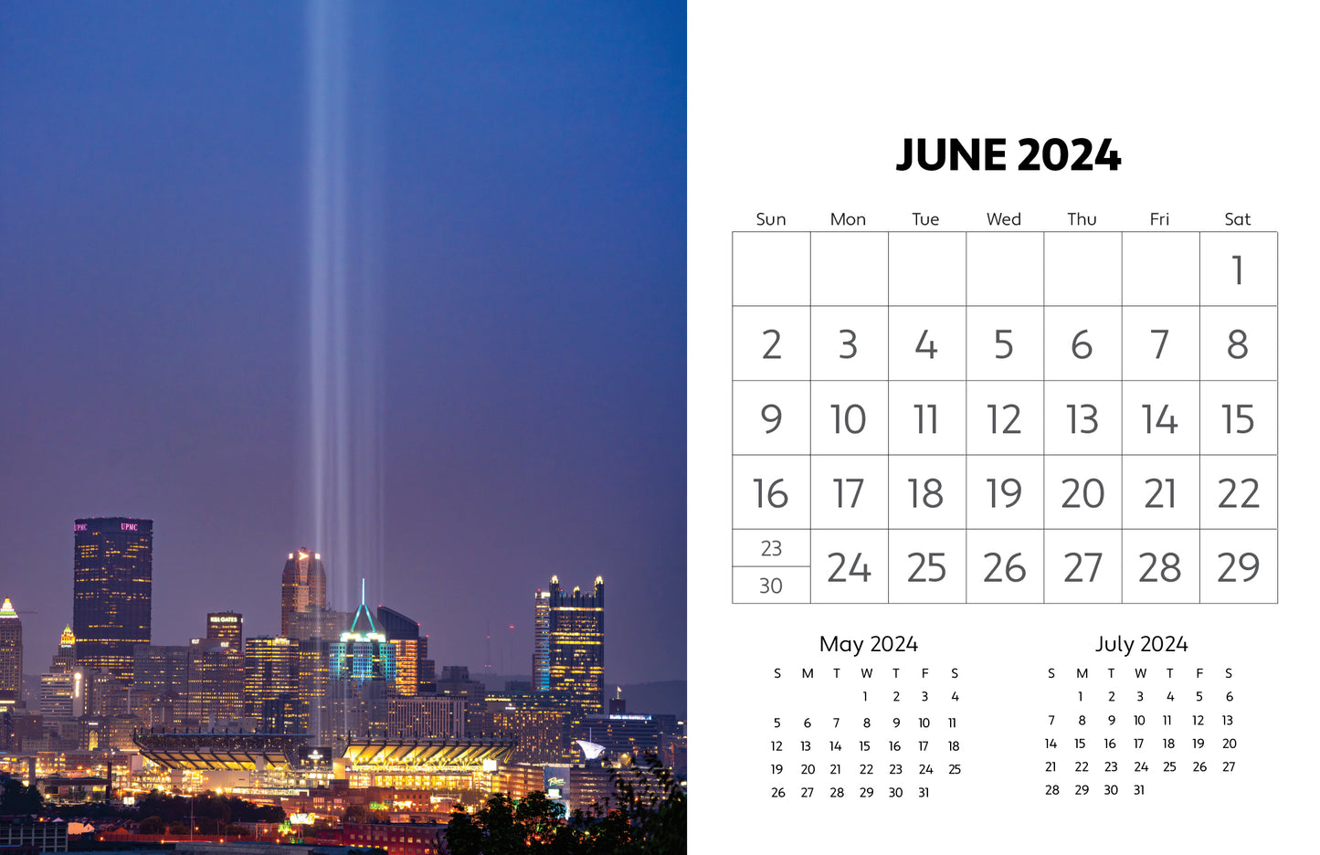 PRE-ORDER 2024 Pittsburgh Desk Calendar