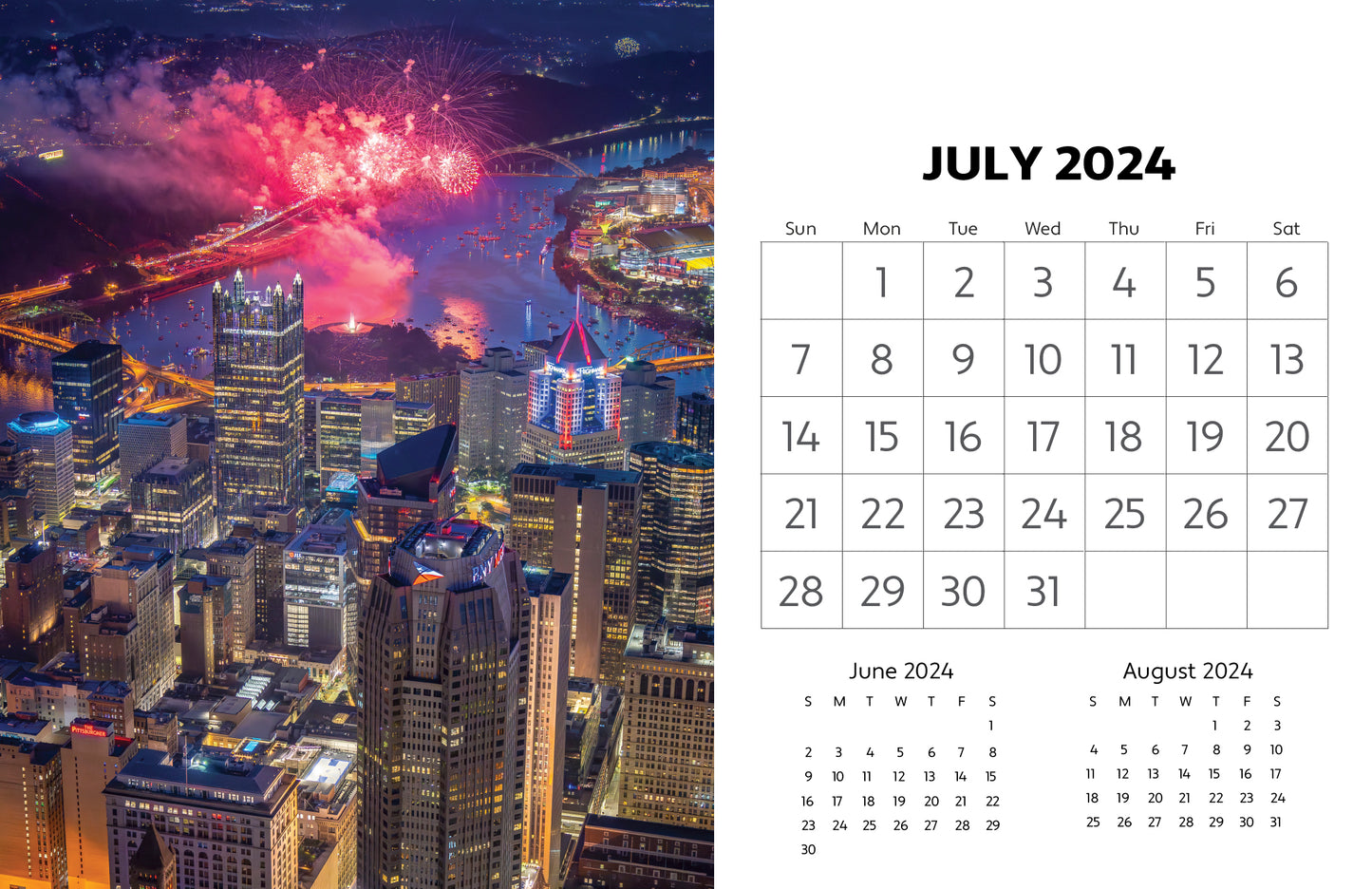 PRE-ORDER 2024 Pittsburgh Desk Calendar