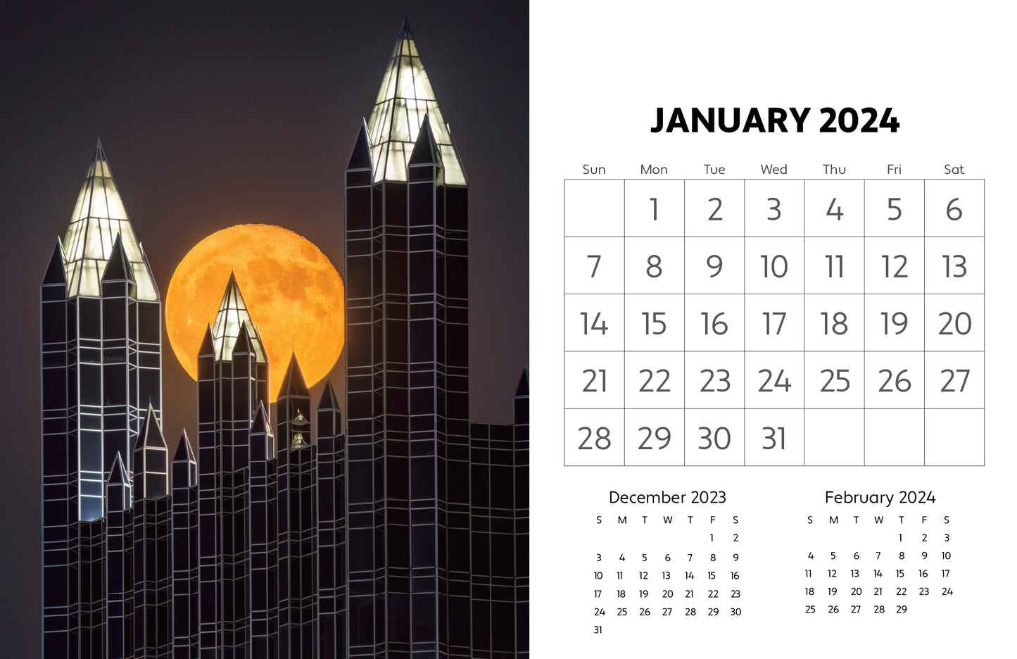 PRE-ORDER 2024 Pittsburgh Desk Calendar
