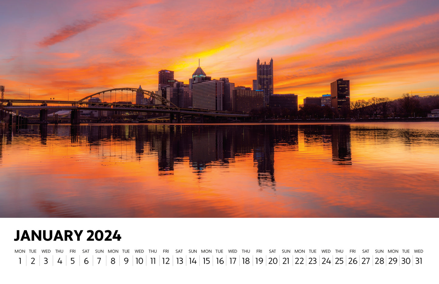 PRE-ORDER 2024 Pittsburgh Desk Calendar