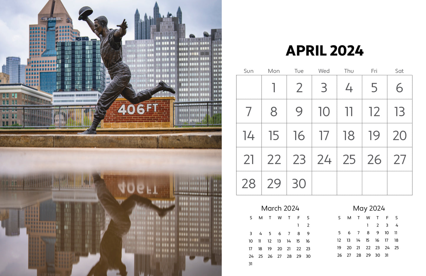 PRE-ORDER 2024 Pittsburgh Desk Calendar