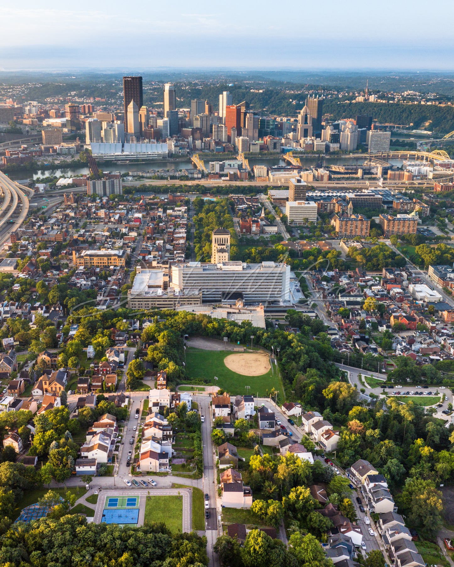 Pittsburgh Aerial Photo Over Fineview and North Side