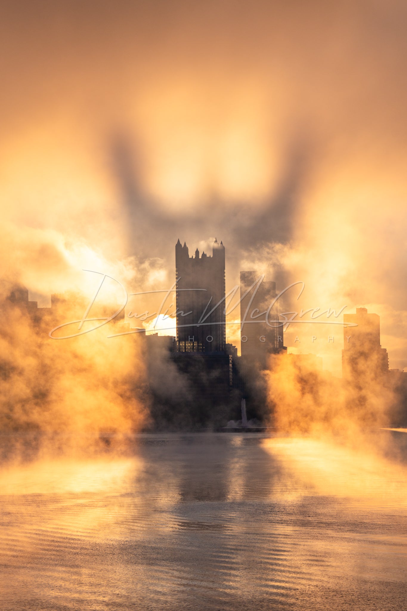 PPG Place on a Epic Foggy Morning in Pittsburgh