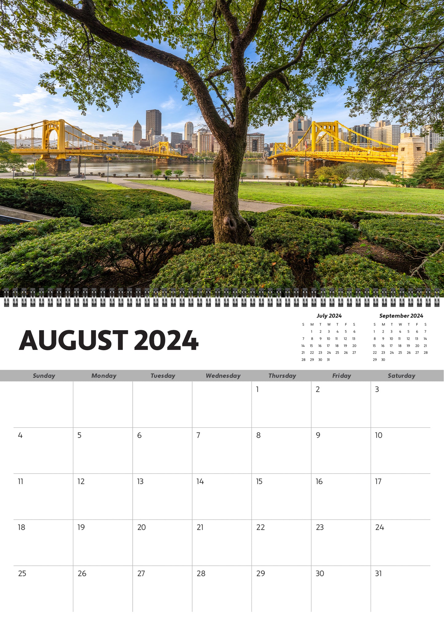 PRE-ORDER 2024 Pittsburgh Wall Calendar