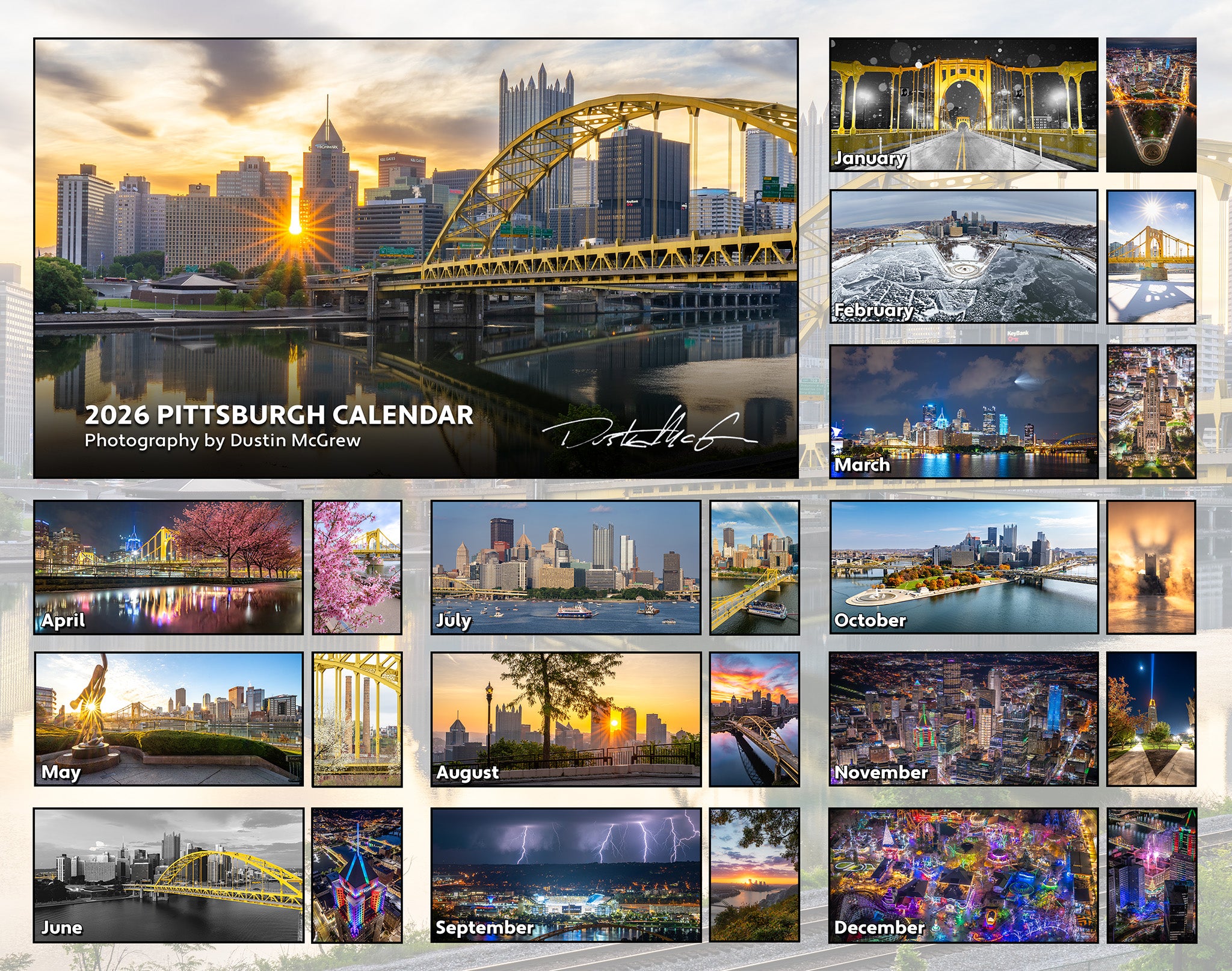 2026 Pittsburgh Desk Calendar