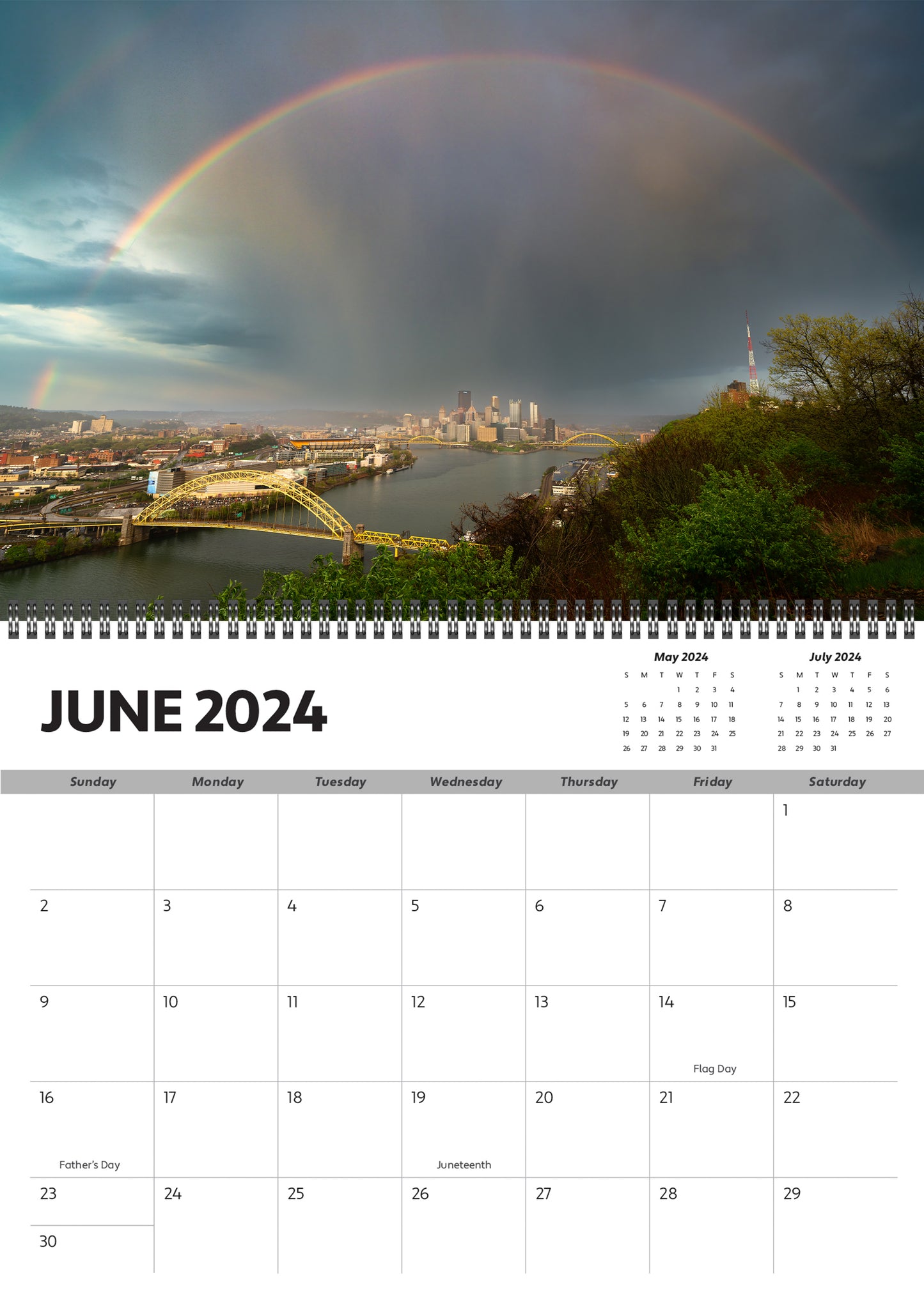PRE-ORDER 2024 Pittsburgh Wall Calendar