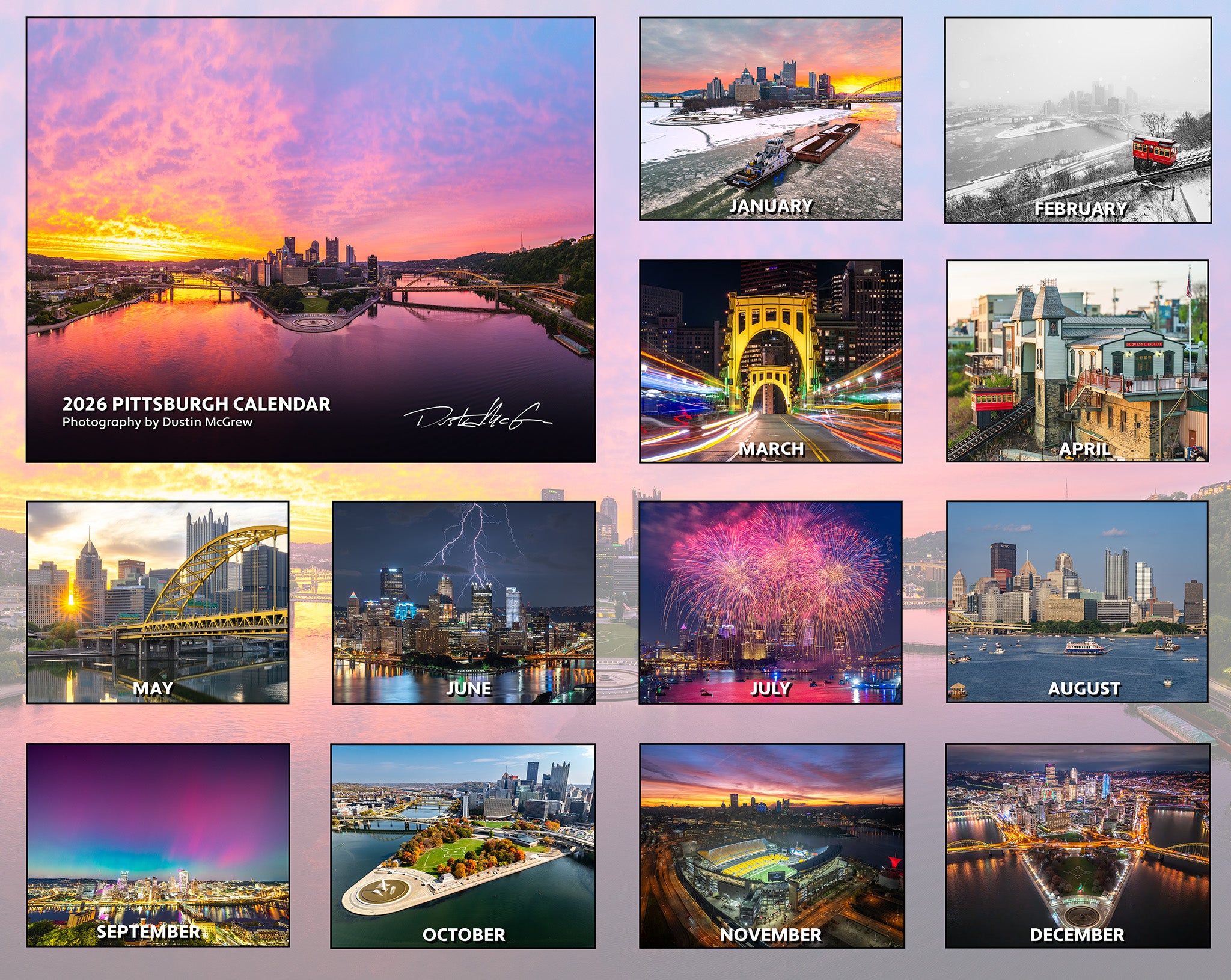 2026 Pittsburgh Wall Calendar