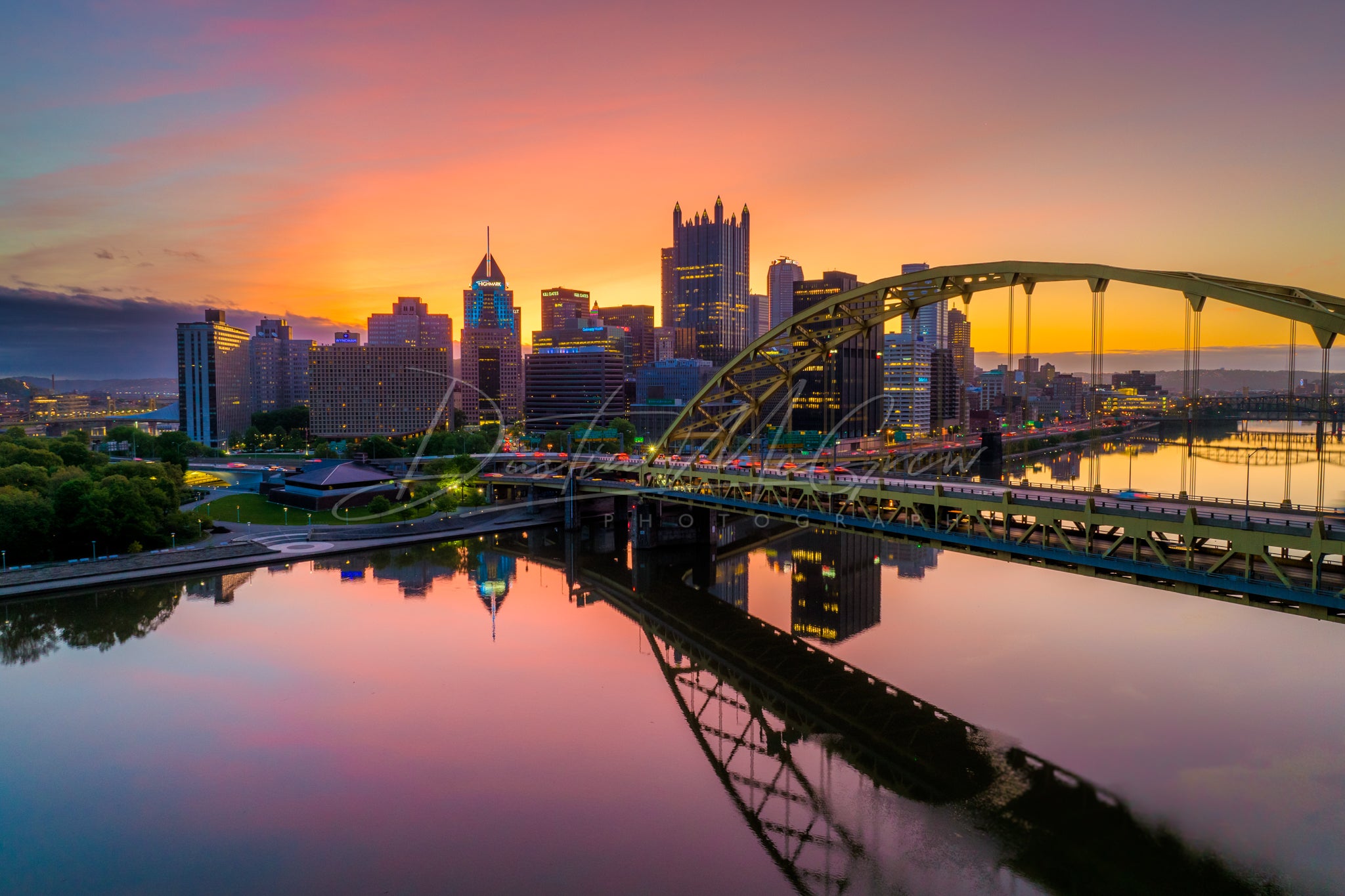 Sunrise with the Fort Pitt Bridge