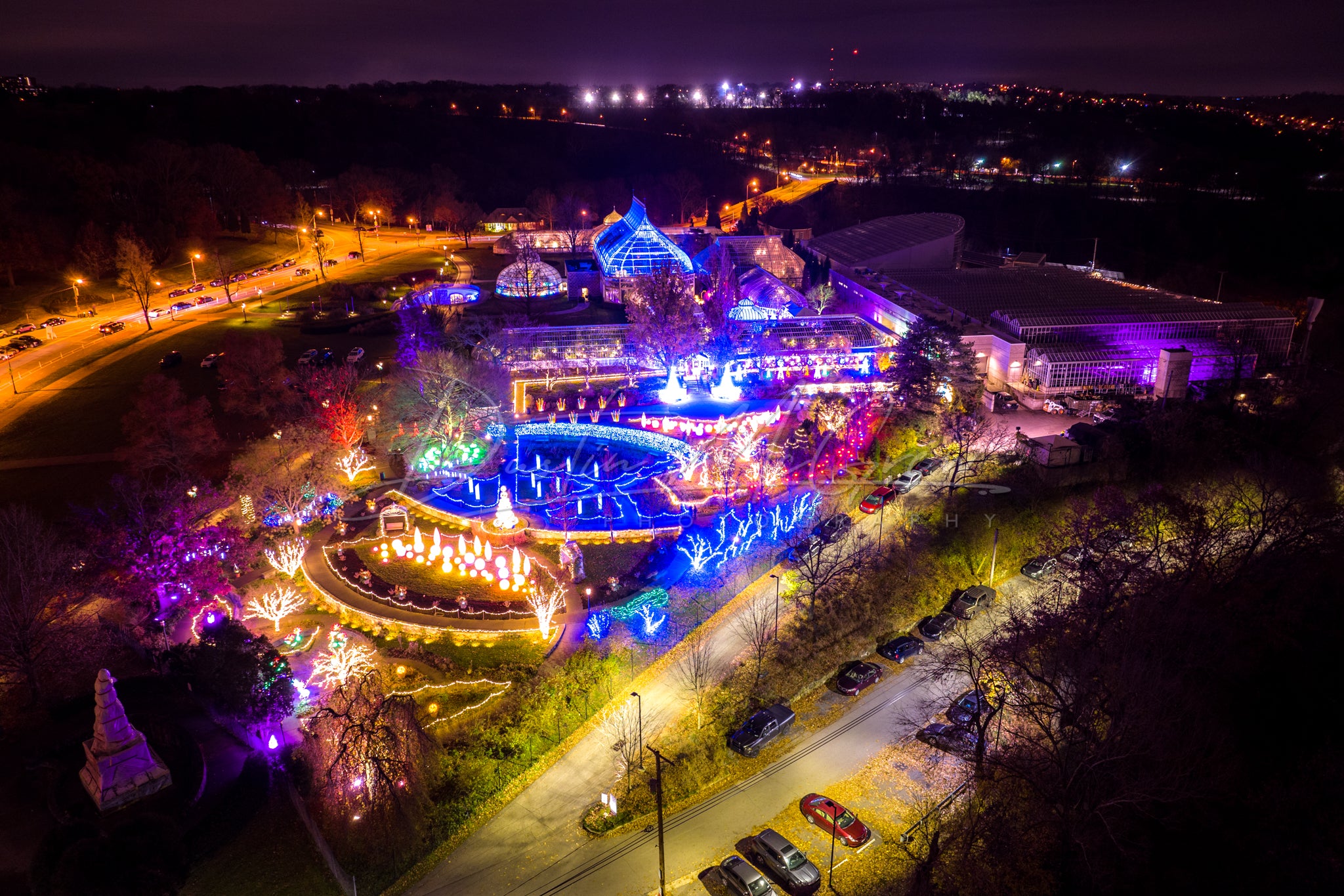 Phipps Conservatory Holiday Lights Photo Dustin McGrew Photography