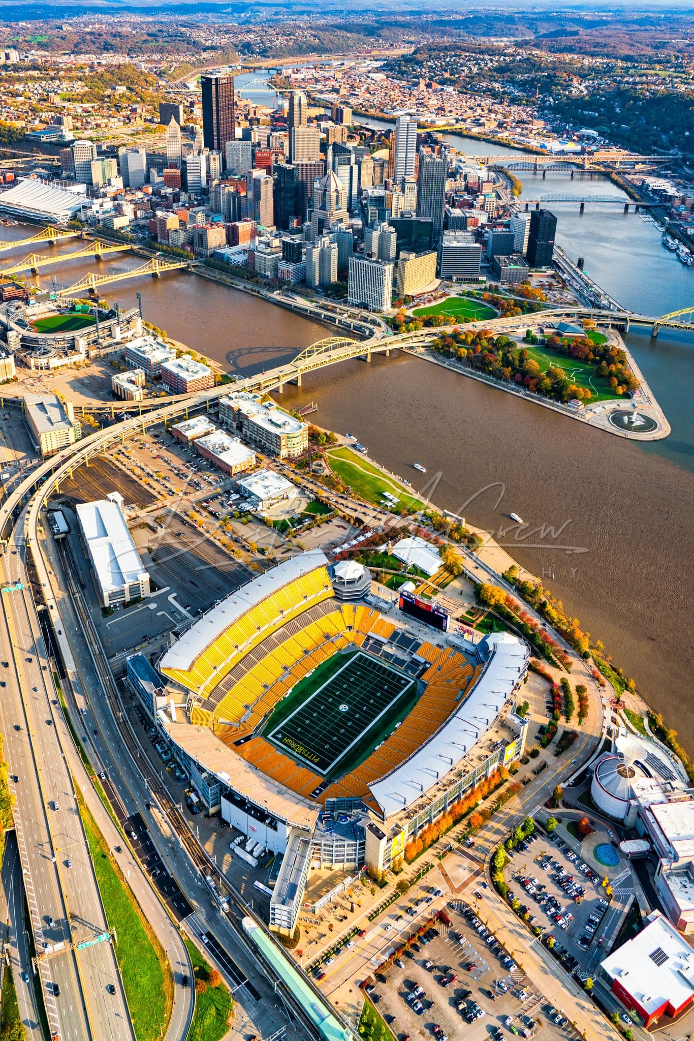 Heinz Field (Acrisure Stadium) and Pittsburgh Skyline Photo