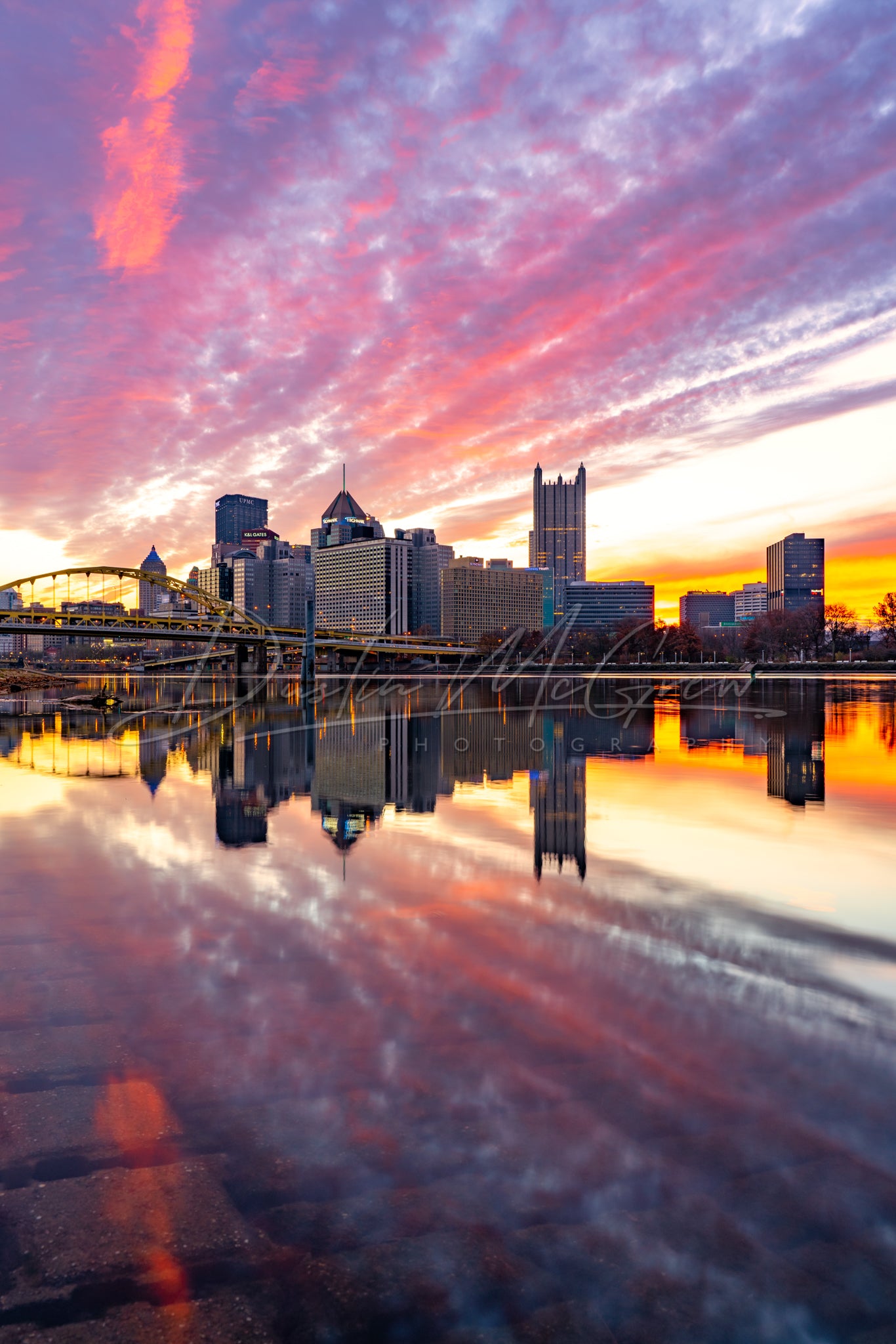 PNC Park and Pittsburgh Skyline Sunrise Photo - Pittsburgh Photography –  Dustin McGrew Photography