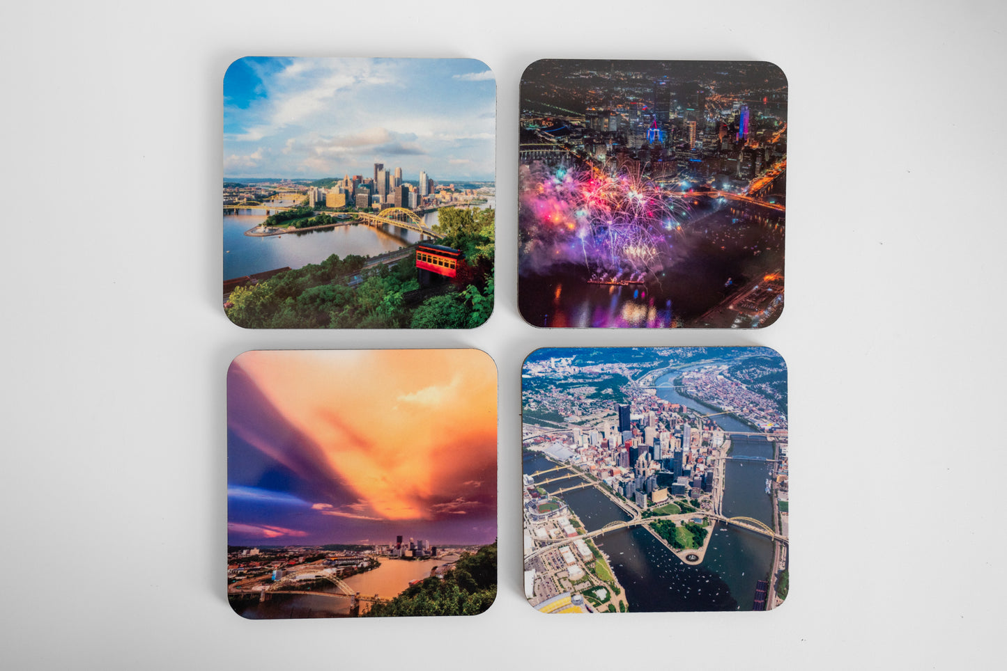 Pittsburgh Summer 4pc Coaster Set