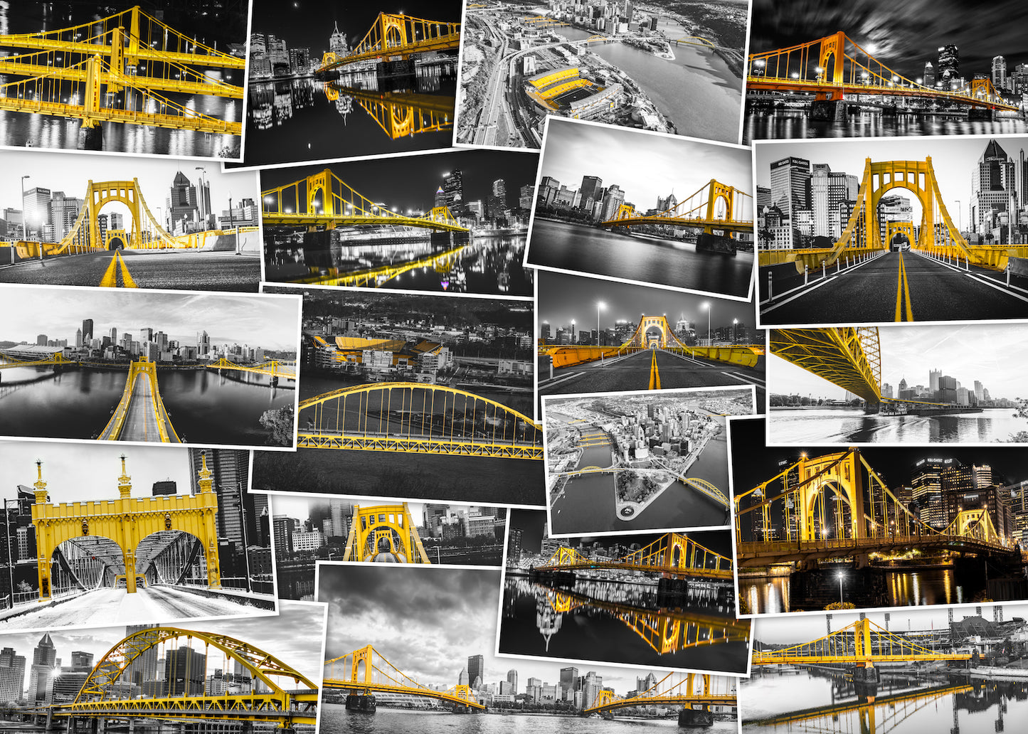 Pittsburgh Black & Gold Collage Jigsaw Puzzle - 1000 Pieces