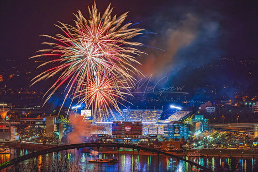 Heinz Field Photo With Fireworks In Pittsburgh Pa