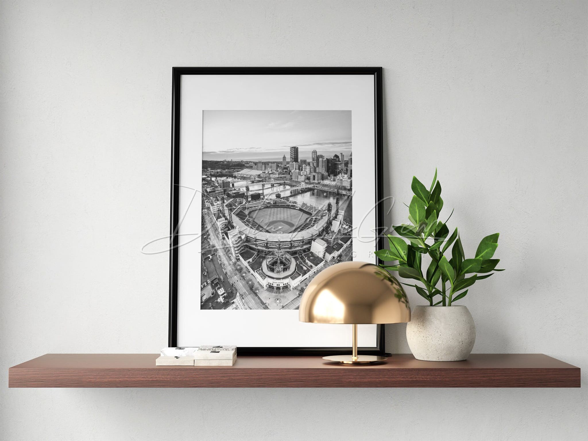 Photo Of Pnc Park And Pittsburgh Skyline In Black & White Picture Pirates