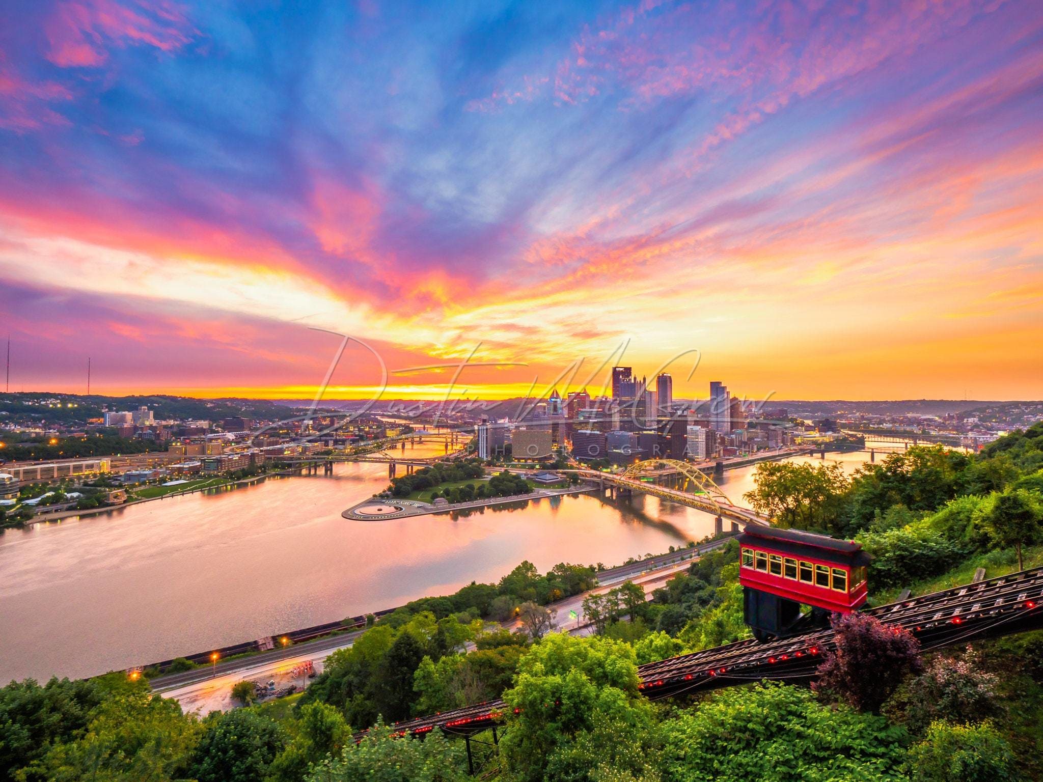 PNC Park and Pittsburgh Skyline Sunrise Photo - Pittsburgh Photography –  Dustin McGrew Photography