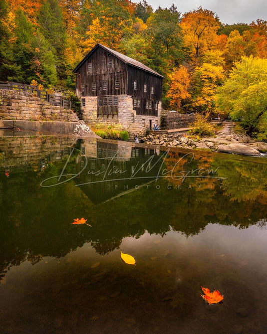 Mcconnells Mill Photo Print - Fall Foliage At State Park Pa