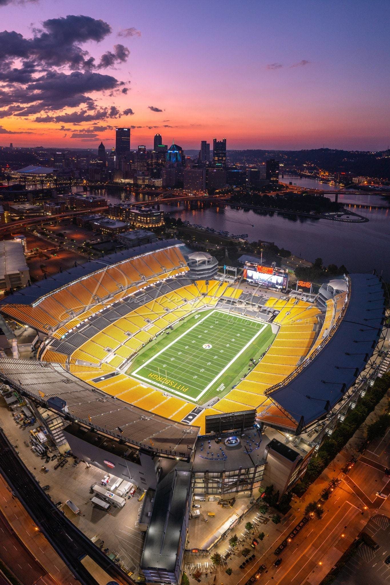 Heinz Field Photo - Pittsburgh Skyline And Print Photos Wall Art