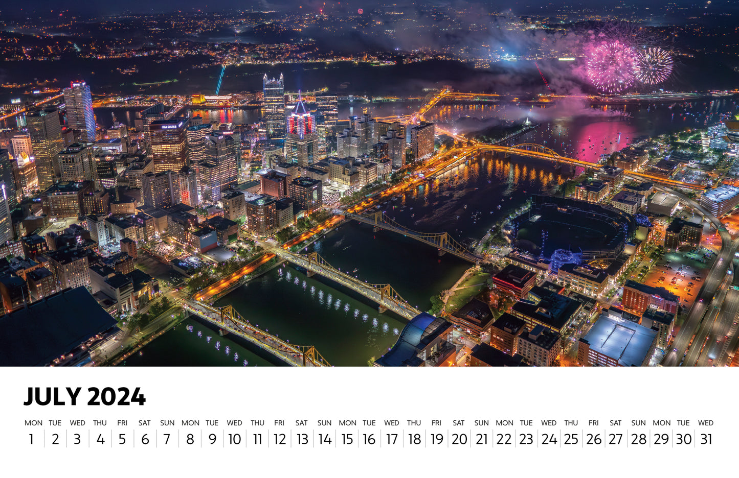 PRE-ORDER 2024 Pittsburgh Desk Calendar