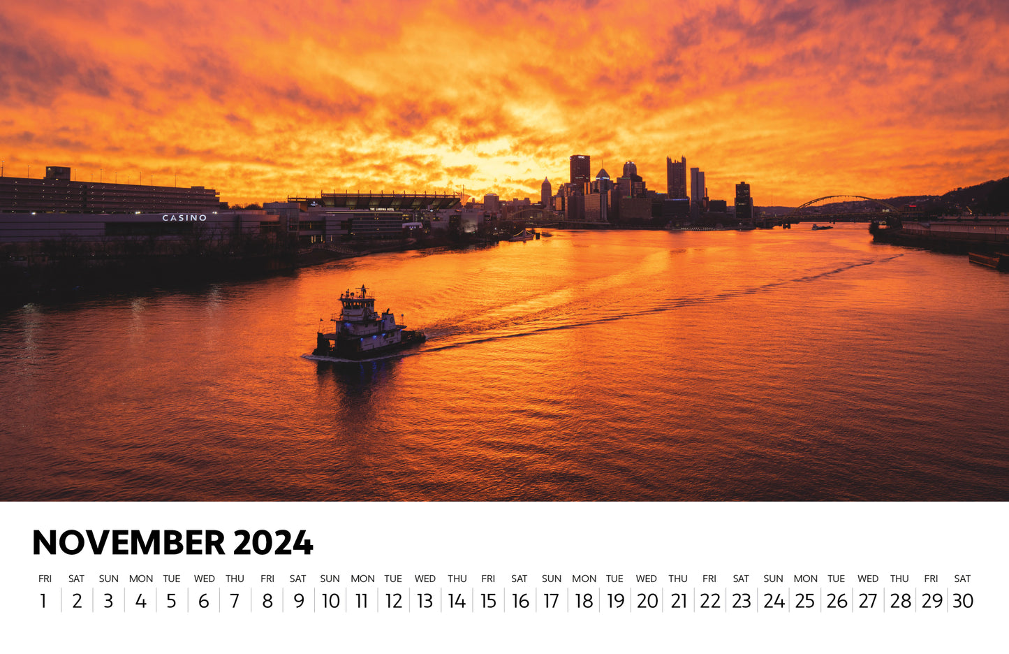 2024 Pittsburgh Desk Calendar
