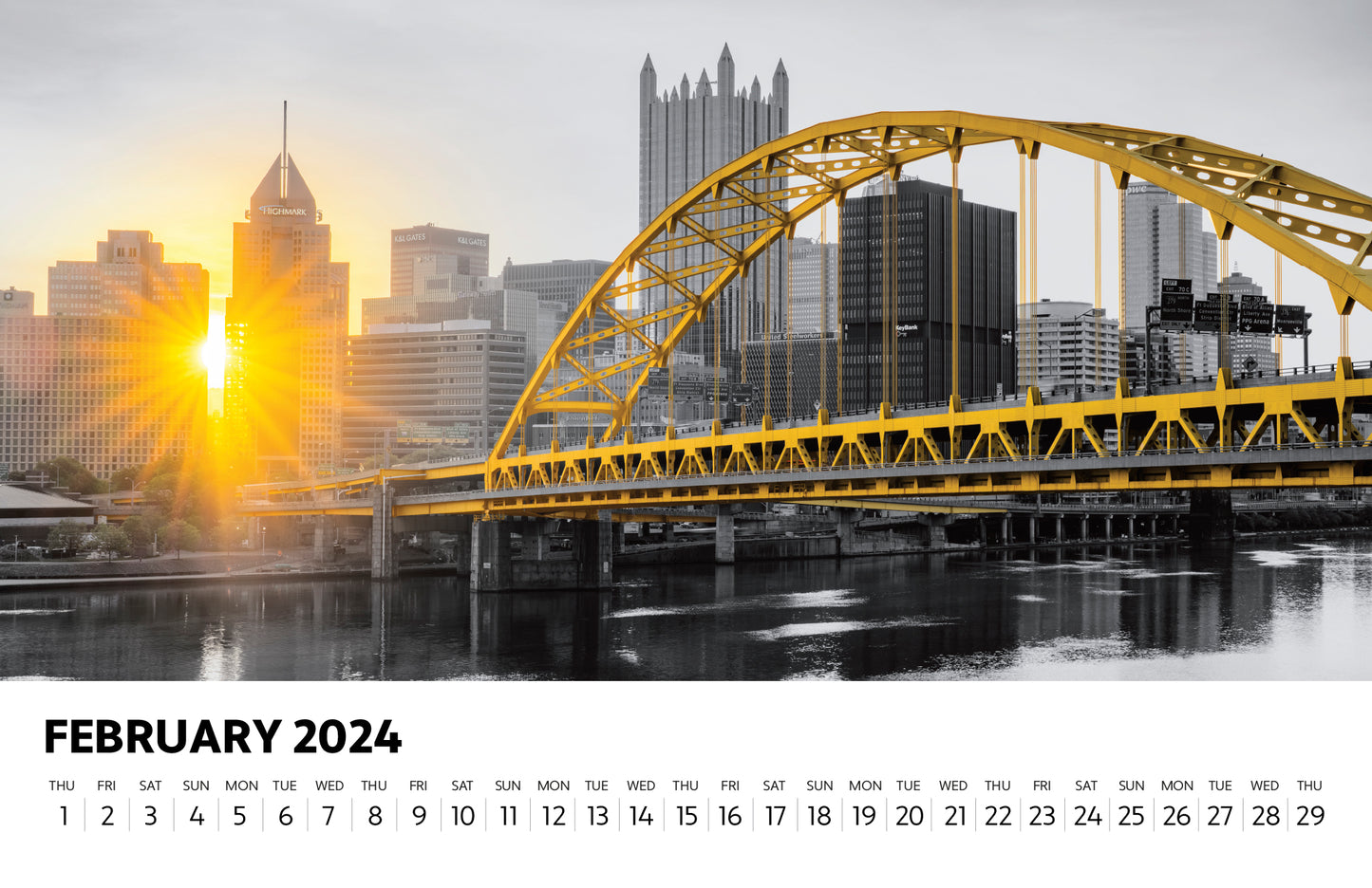 PRE-ORDER 2024 Pittsburgh Desk Calendar