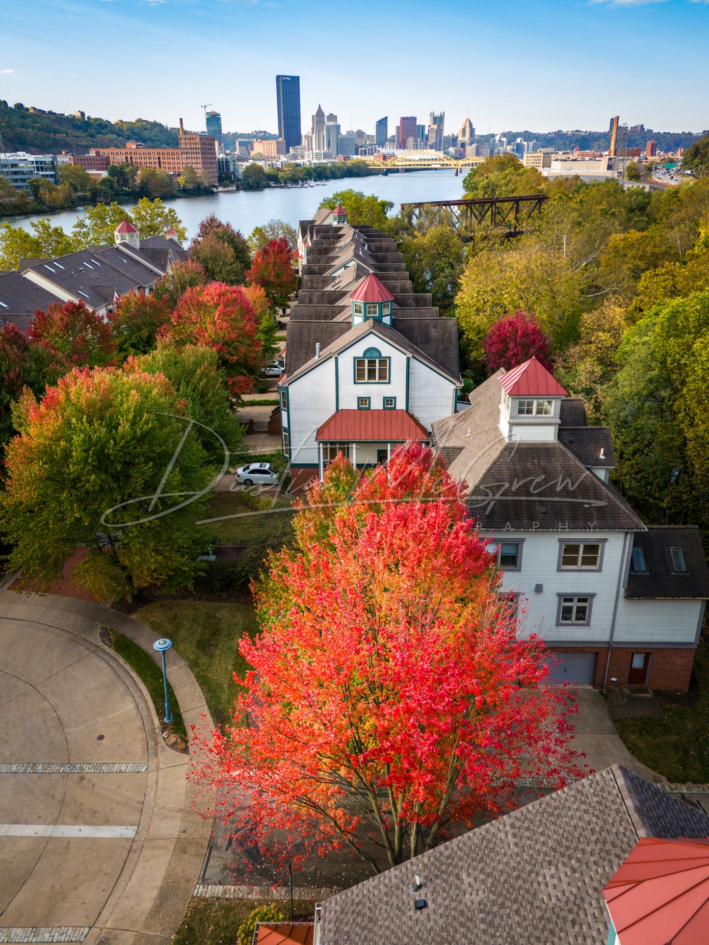 Pittsburgh Skyline and Washington's Landing in the Fall