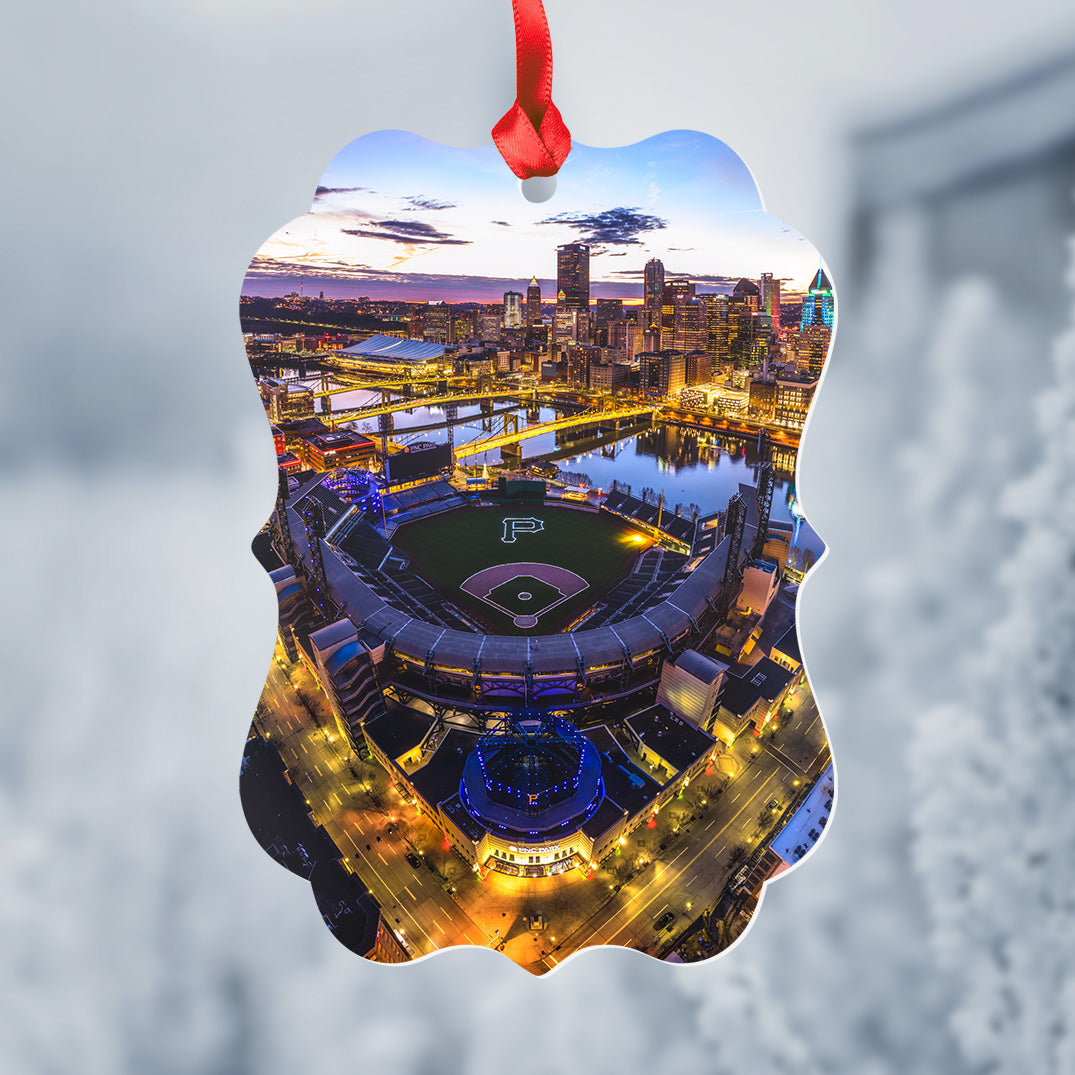 PNC Park Metal Christmas Ornament