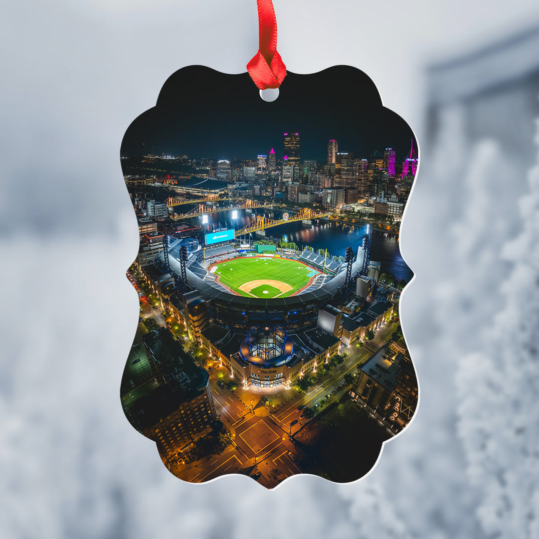 PNC Park Metal Christmas Ornament