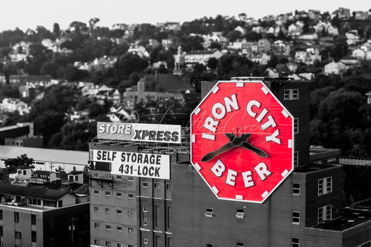 Iron City Beer Clock and South Side Slopes