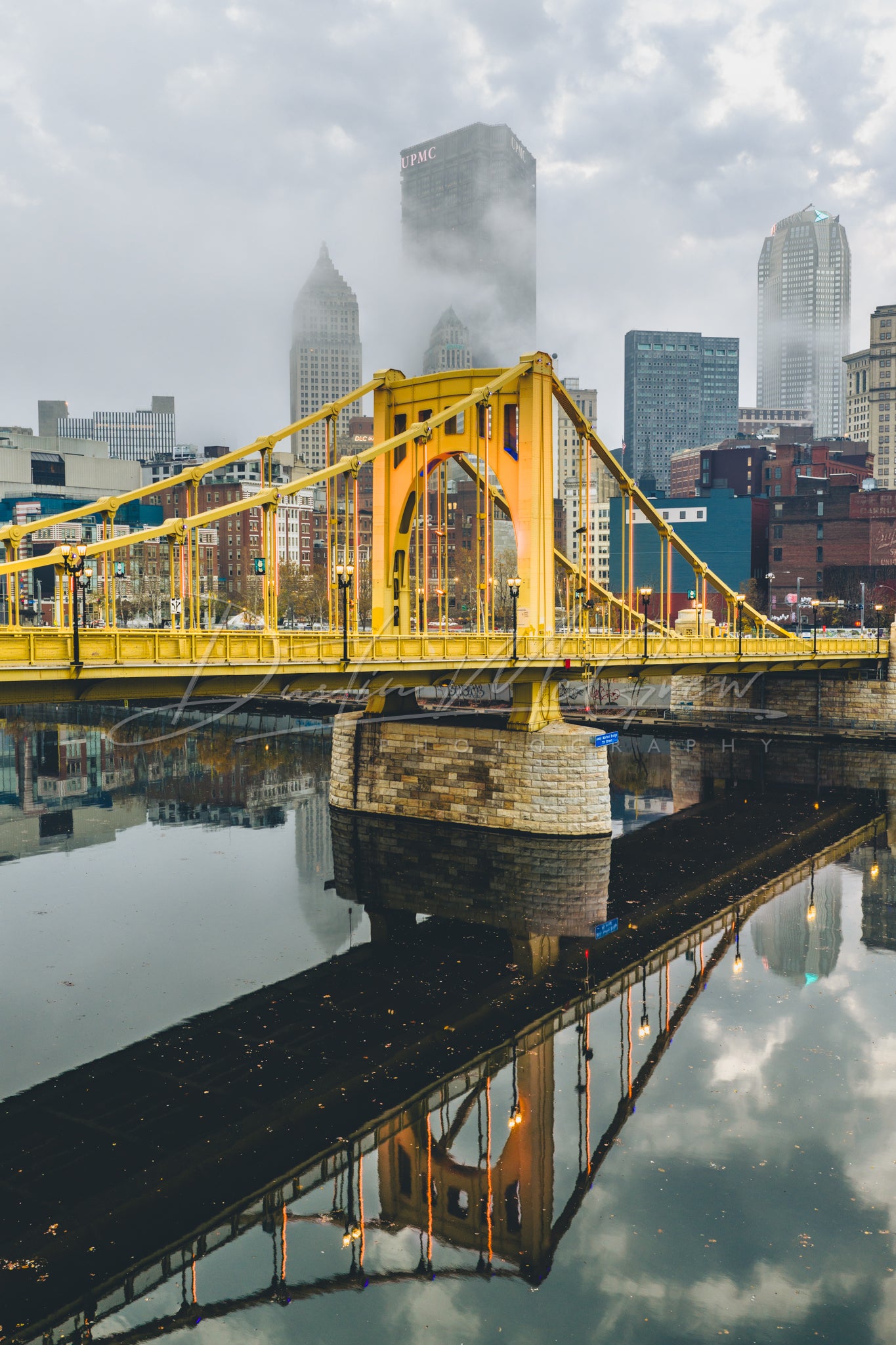 Andy Warhol Bridge on a Foggy Morning