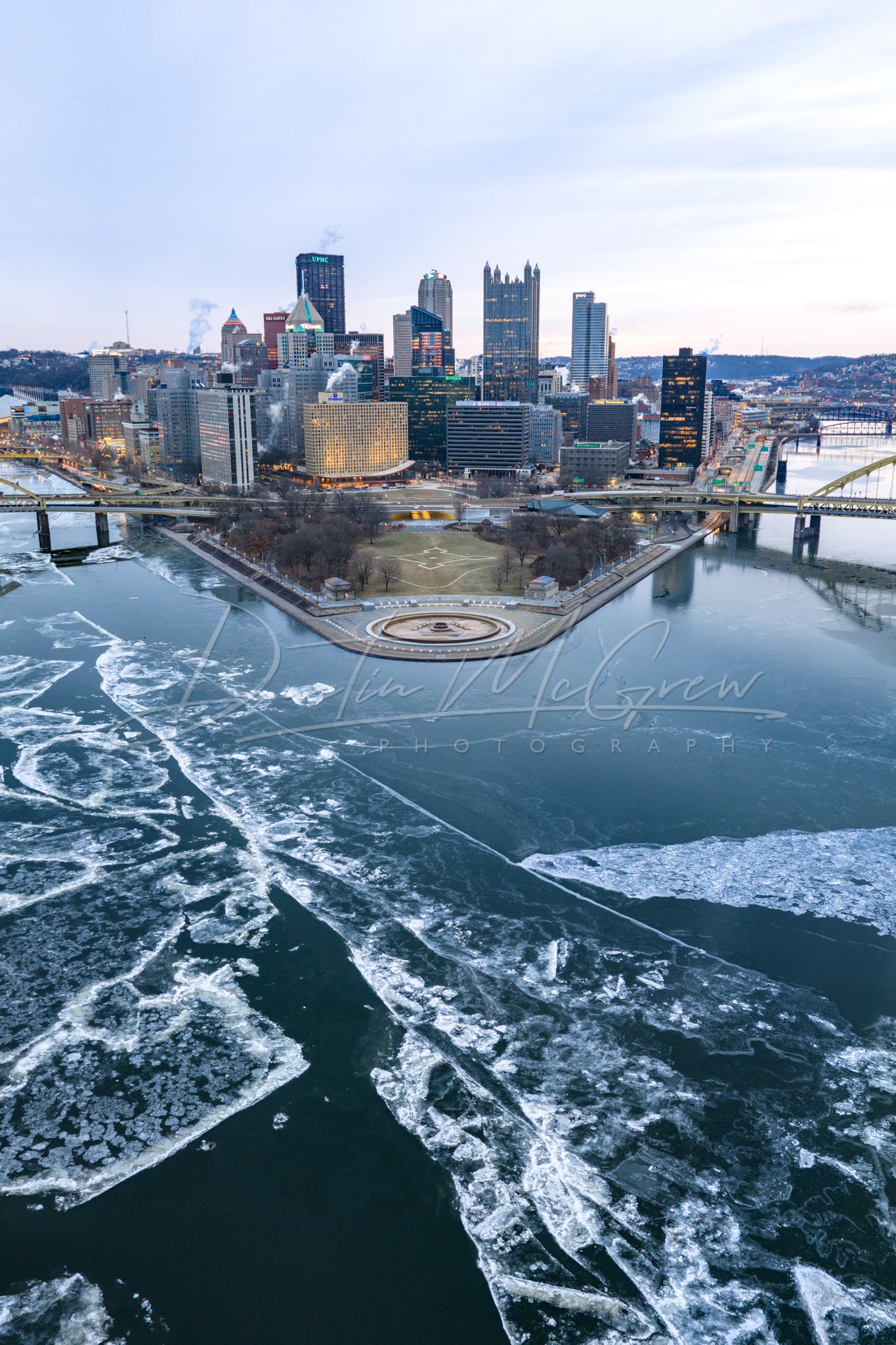 Ice On the Rivers in Pittsburgh