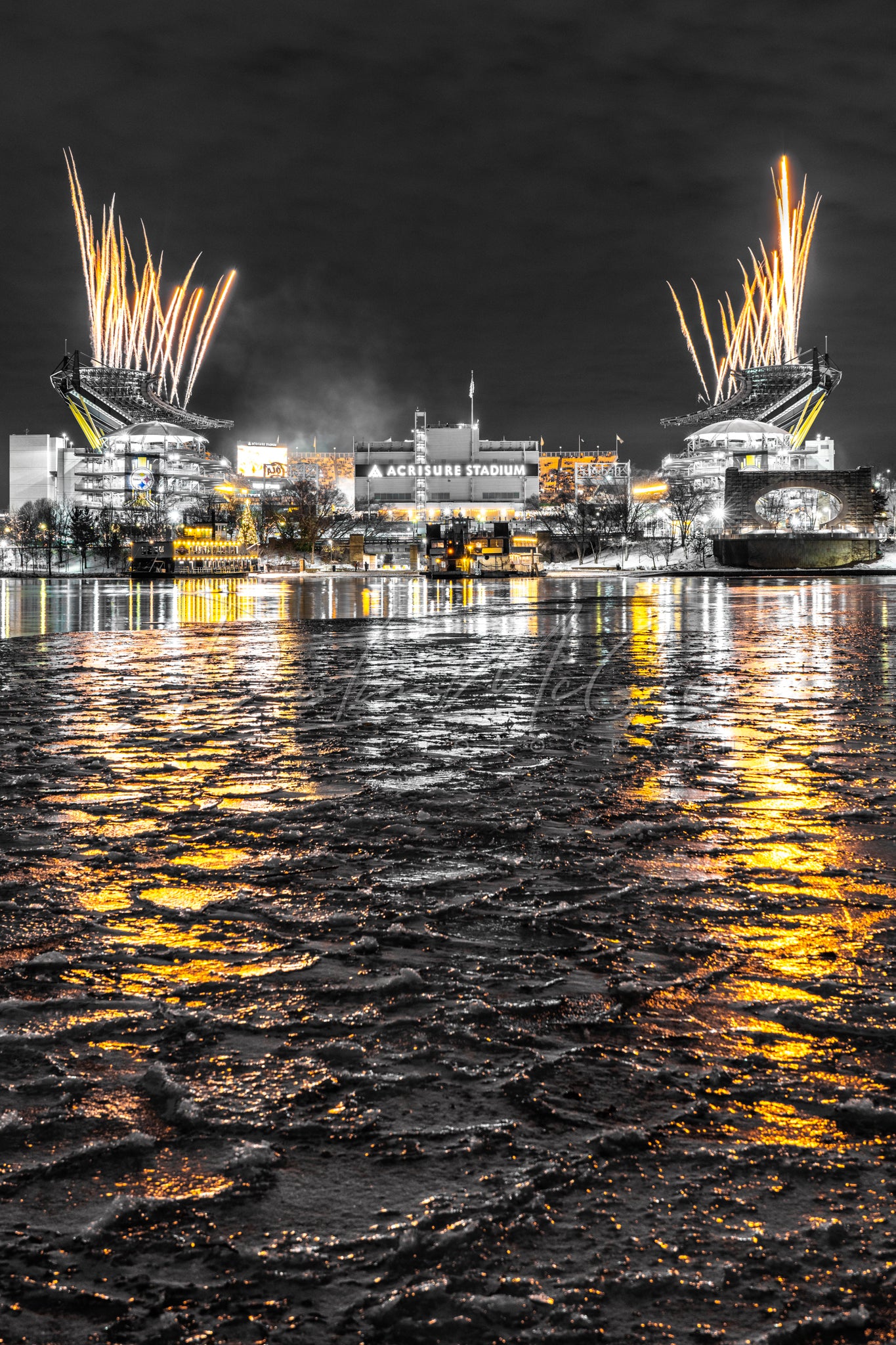 Acrisure Stadium - Black & Gold Monday Night Football Fireworks on Ice