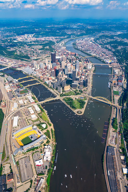 Aerial Photo of Pittsburgh and the Three Rivers