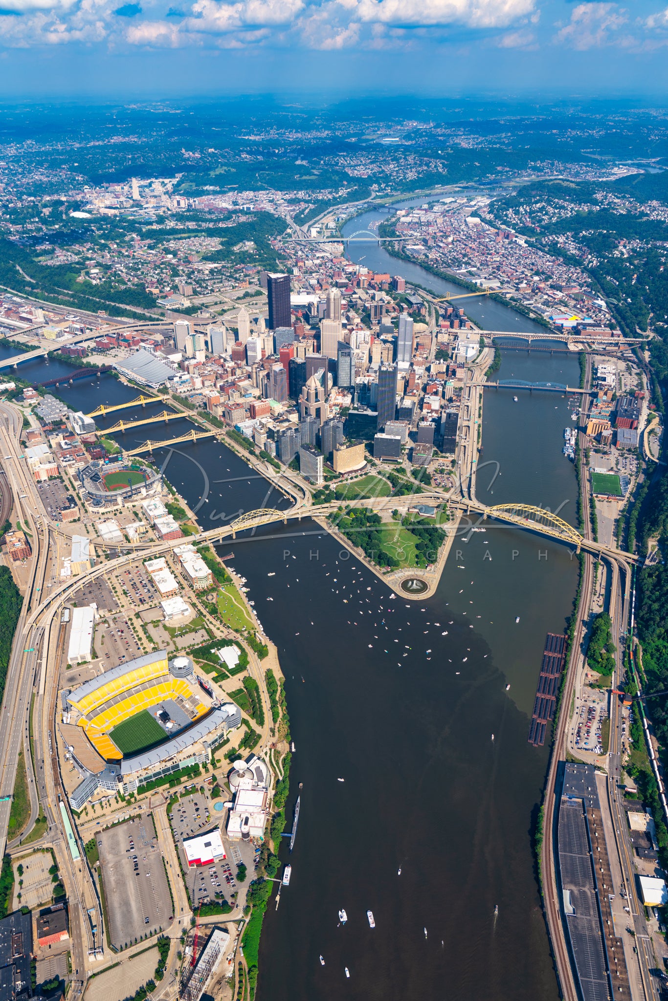 Pittsburgh Photo - The Three Rivers and Pittsburgh  - Pittsburgh Wall Art - Pittsburgh Prints - Pittsburgh Metal Prints