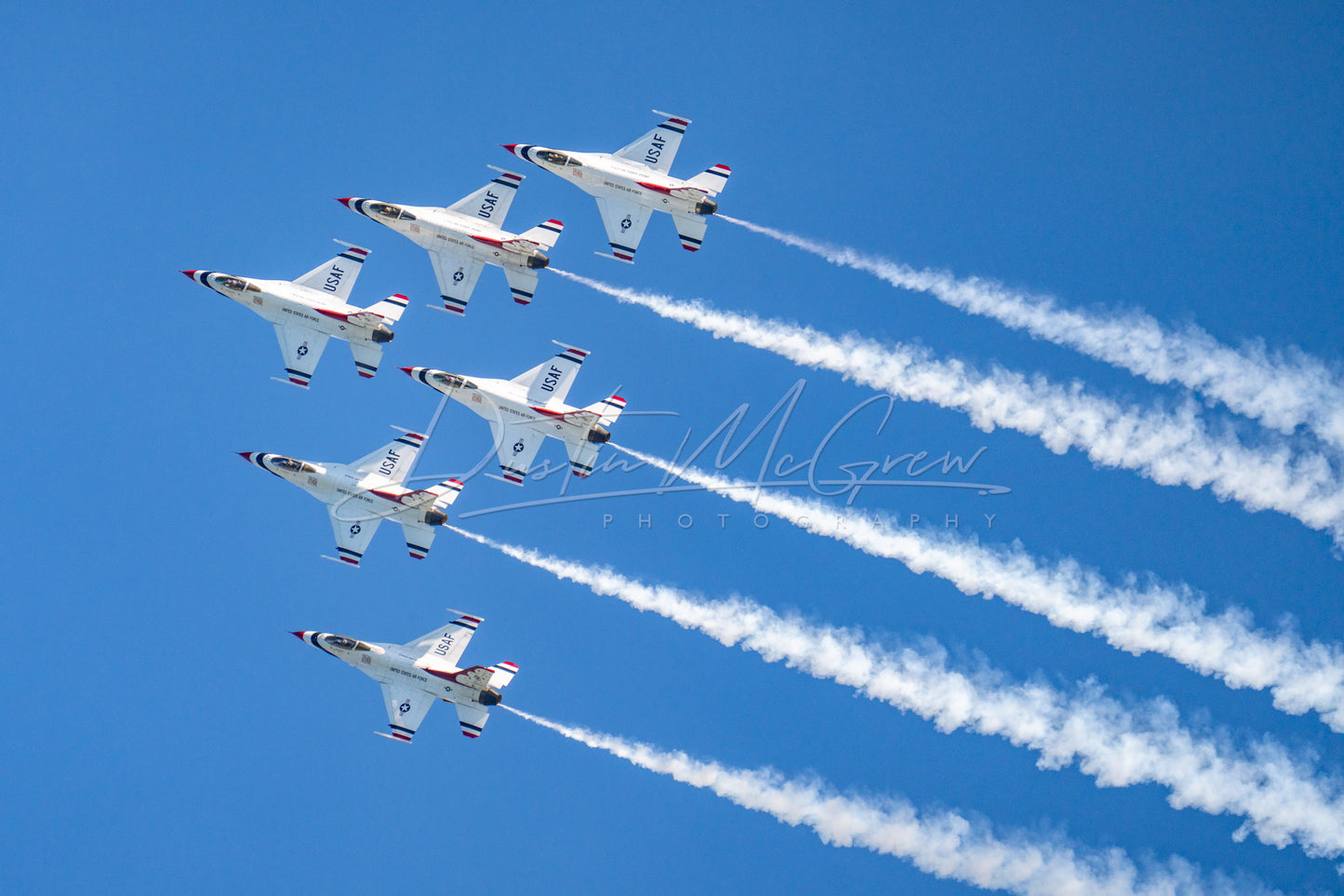 US Air Force Thunderbirds Flying in Formation