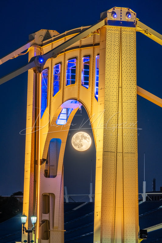 Warhol Bridge and the Full Moon