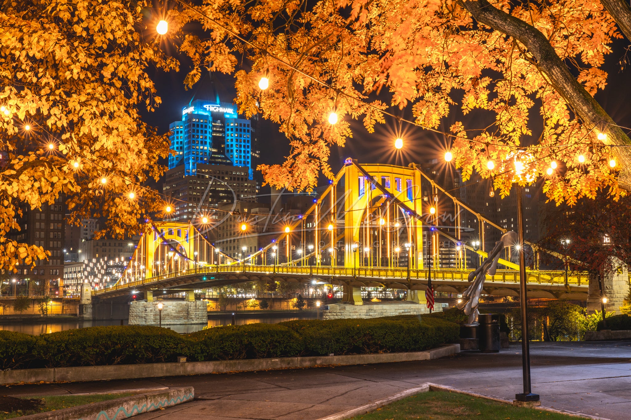 Allegheny Landing Fall Foliage and Clemente Bridge