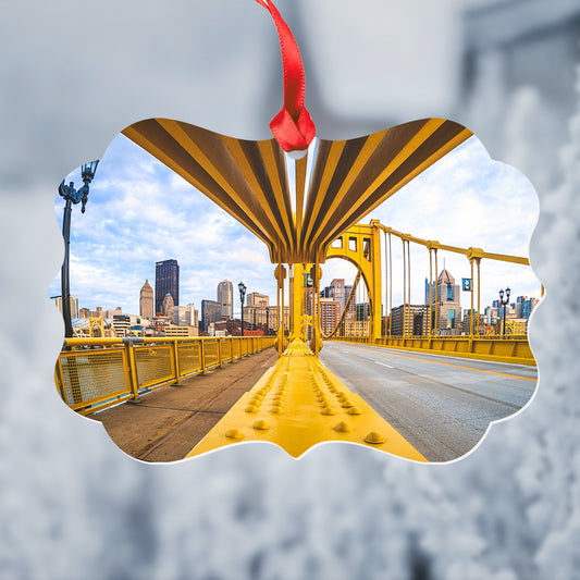 Warhol Bridge Metal Christmas Ornament