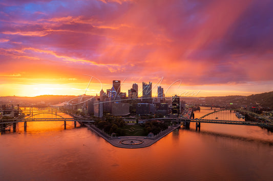An Epic Rainy Sunrise in Pittsburgh