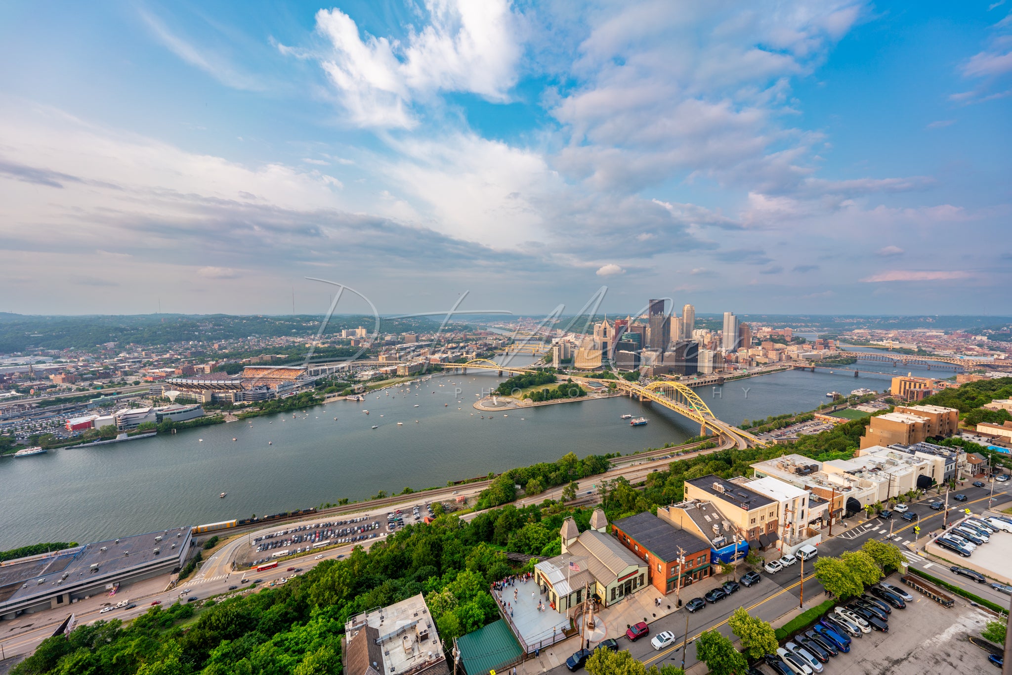 Pittsburgh Skyline From High Above Mt. Washington