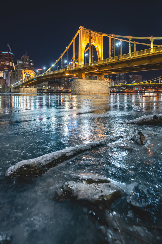 Warhol Bridge and an Icy Allegheny River