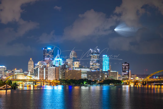 SpaceX Polaris Dawn Rocket Over Pittsburgh