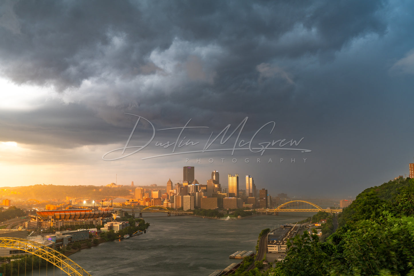 Pittsburgh Skyline Photo Prints - Pittsburgh Golden Triangle ...
